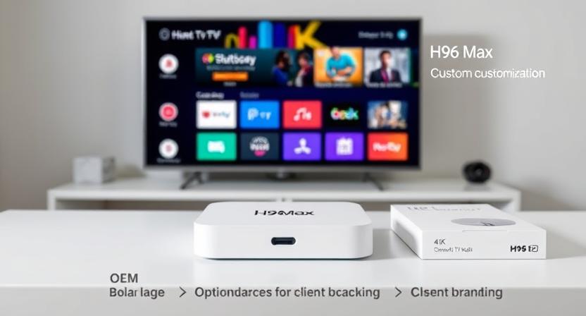 H96 Max Android TV Box with OEM customization branding H96 Max Android TV Box with OEM customization branding