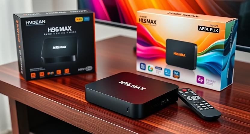 H96 Max Android TV box with custom logo and packaging for OEM branding