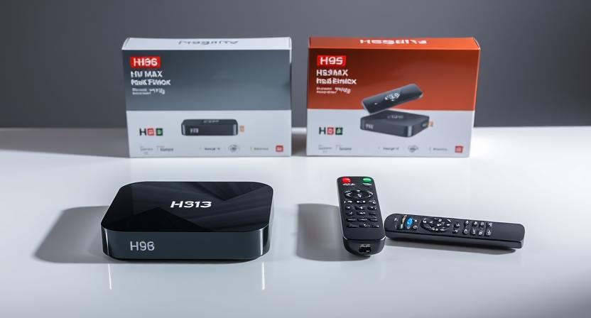 H96 Max H313 TV Box and TV Stick displayed with custom logo packaging H96 Max H313 TV Box and TV Stick displayed with custom logo packaging