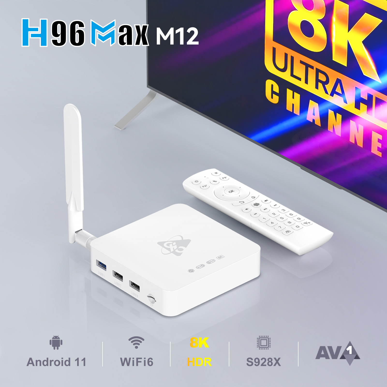 H96 Max M12 S928X 8K Android TV Box OEM Manufacturer WiFi 6 H96 Max M12 S928X 8K Android TV Box OEM Manufacturer WiFi 6