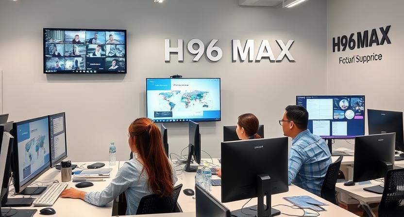 OEM support team at H96 Max factory assisting global clients OEM support team at H96 Max factory assisting global clients