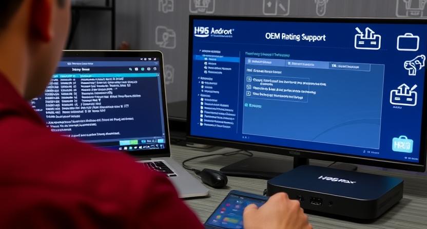 OEM technician providing remote support for H96 Max TV box troubleshooting OEM technician providing remote support for H96 Max TV box troubleshooting