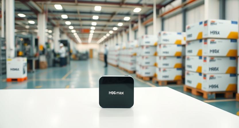 Single H96 Max Android TV box sample and bulk OEM cartons in factory Single H96 Max Android TV box sample and bulk OEM cartons in factory