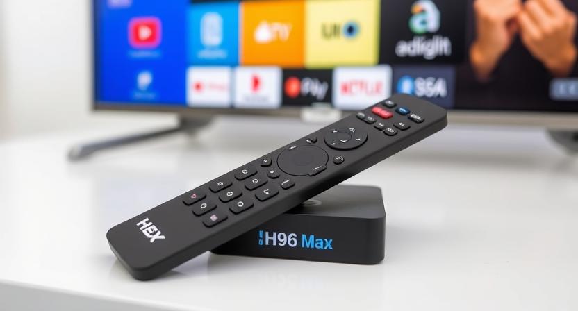 Remote control with printed brand logo for Android TV box