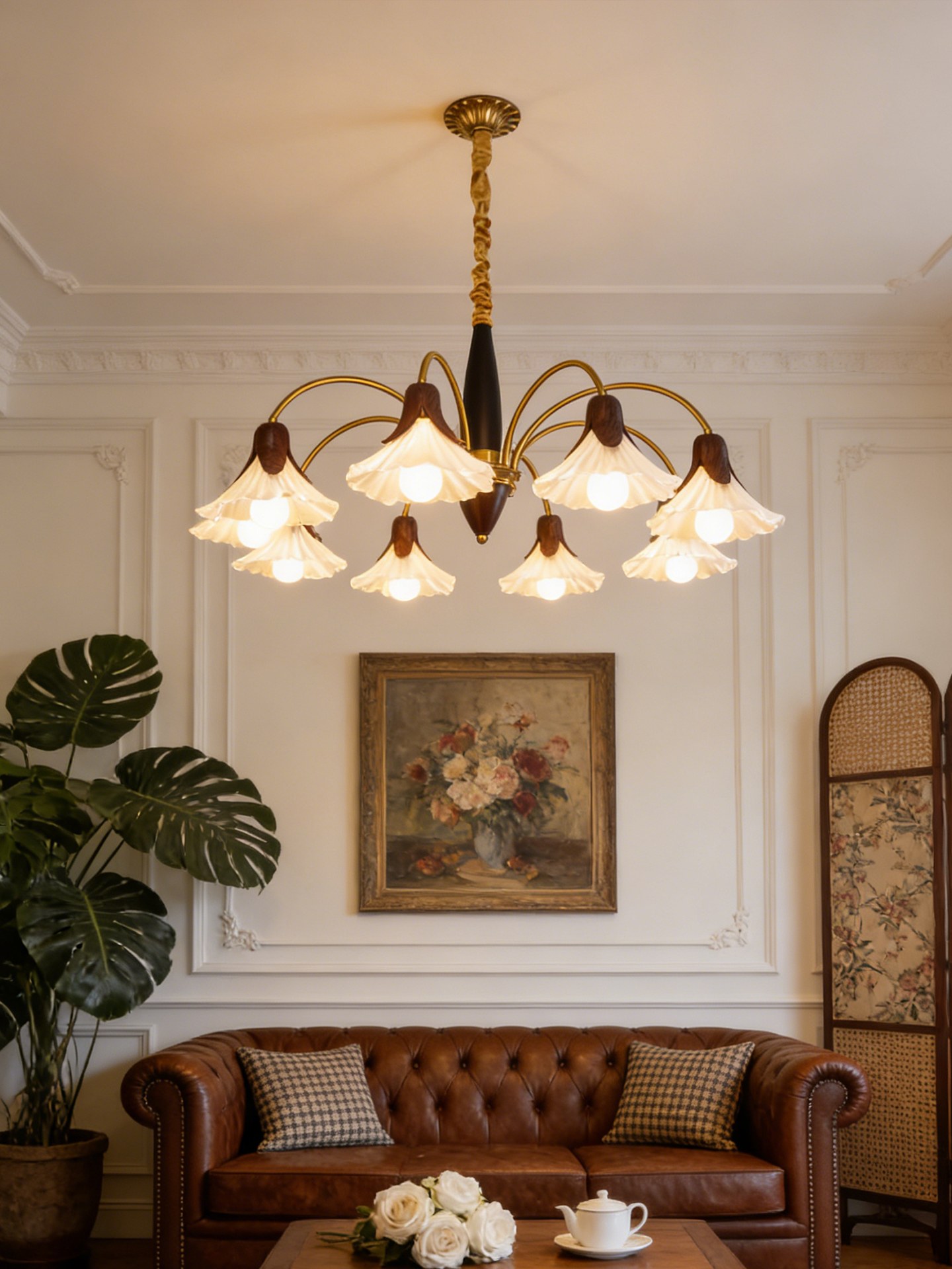 3D Printed Vintage Multi-Head Pendant Chandelier