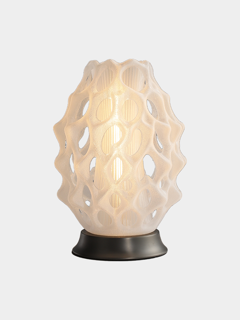 3D Printed Organic Hollow Table Pendant Style Lamp