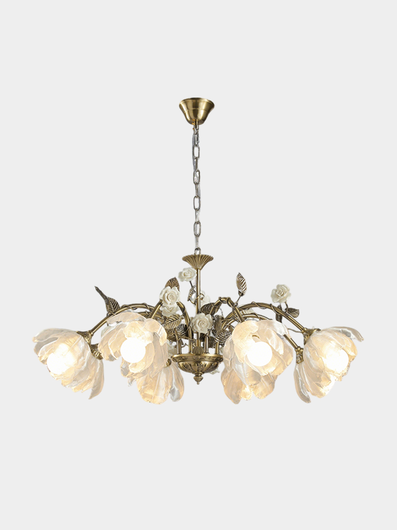 Luxury 3D Printed Floral Chandelier Pendant Light