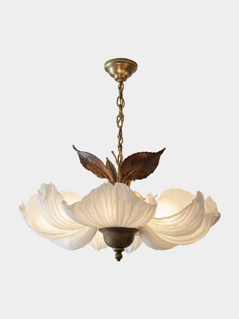 Vintage Floral 3D Printed Chandelier Pendant Light Decorative Ceiling Lamp