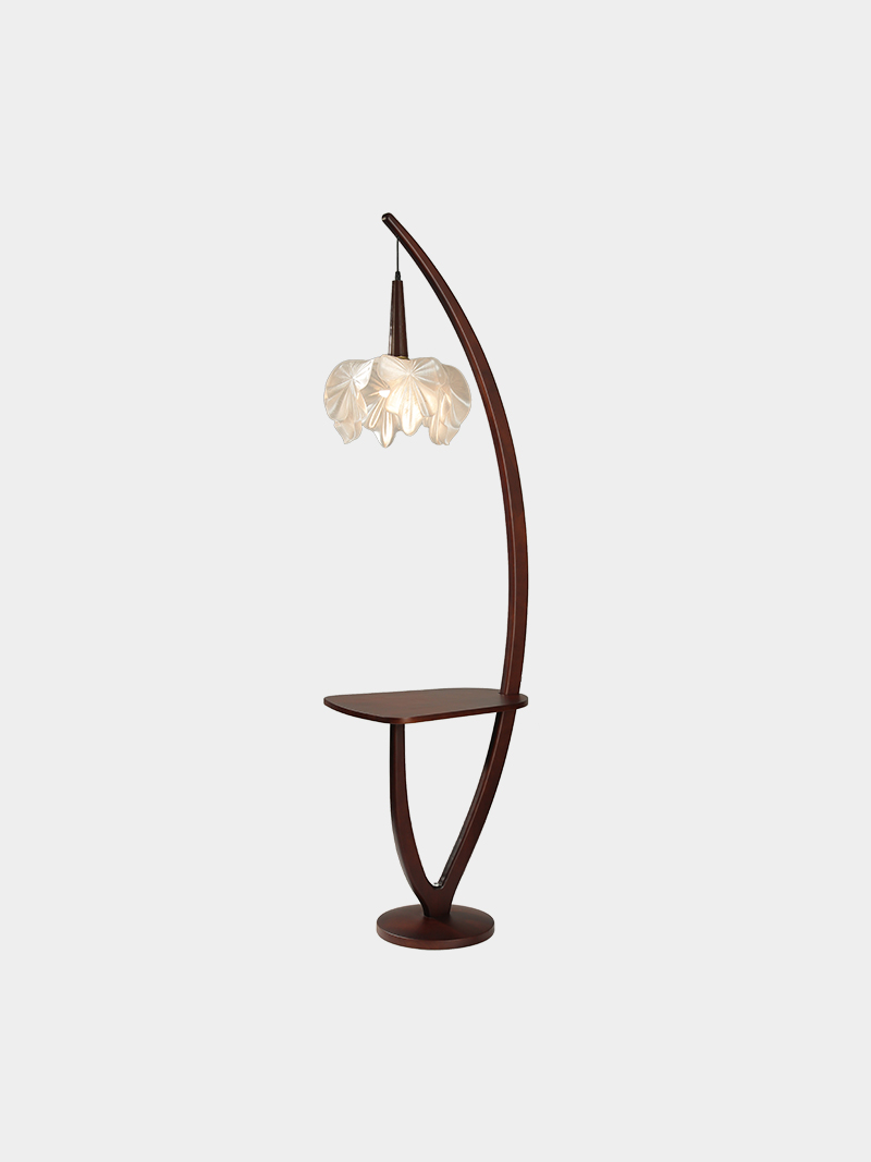 Vintage Artistic Floor 3D Printed  Lamp with tabletop