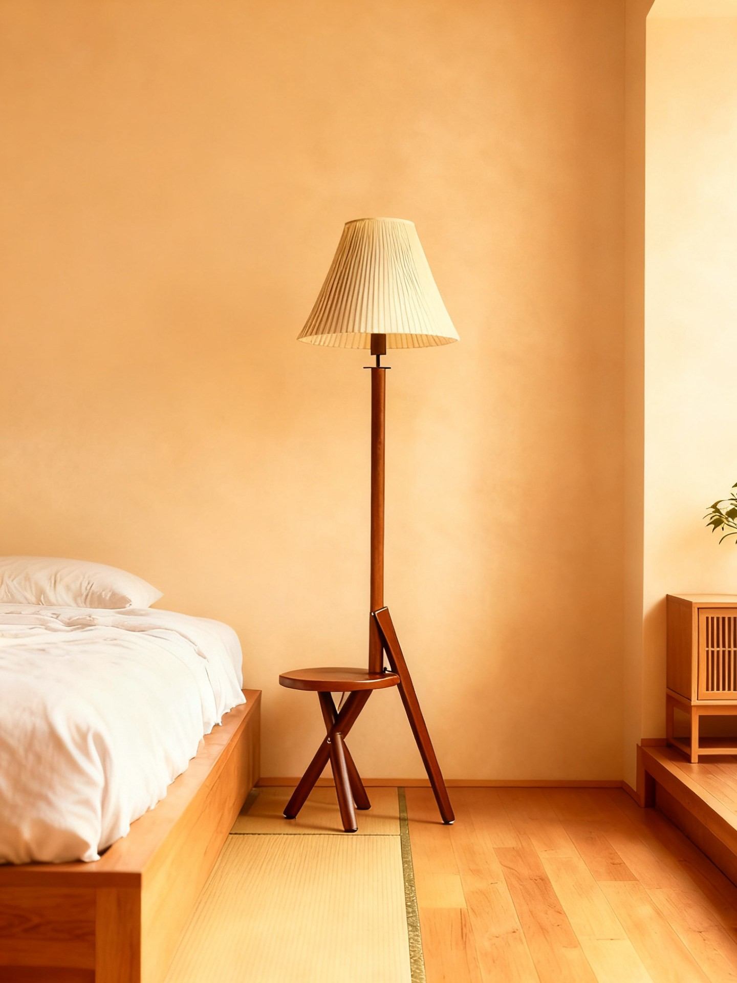 Japandi Chair Floor Lamp – Dual Function Minimalist Light