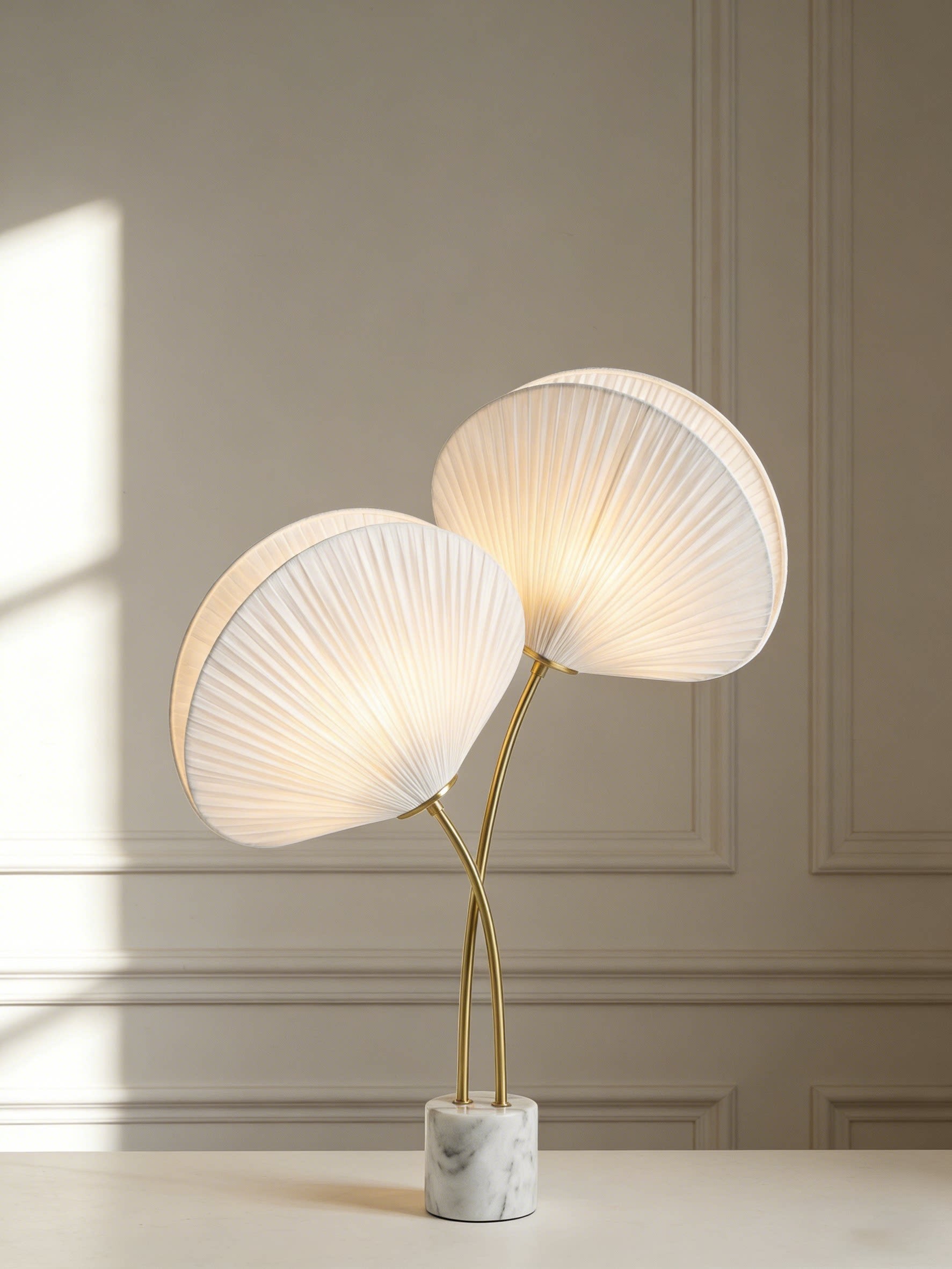 Palm Leaf Twin Table Lamp