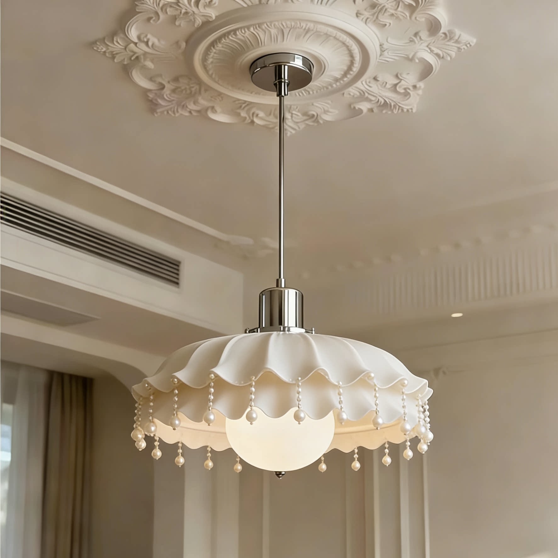 Pearl Drop 3D Printed Pendant Light