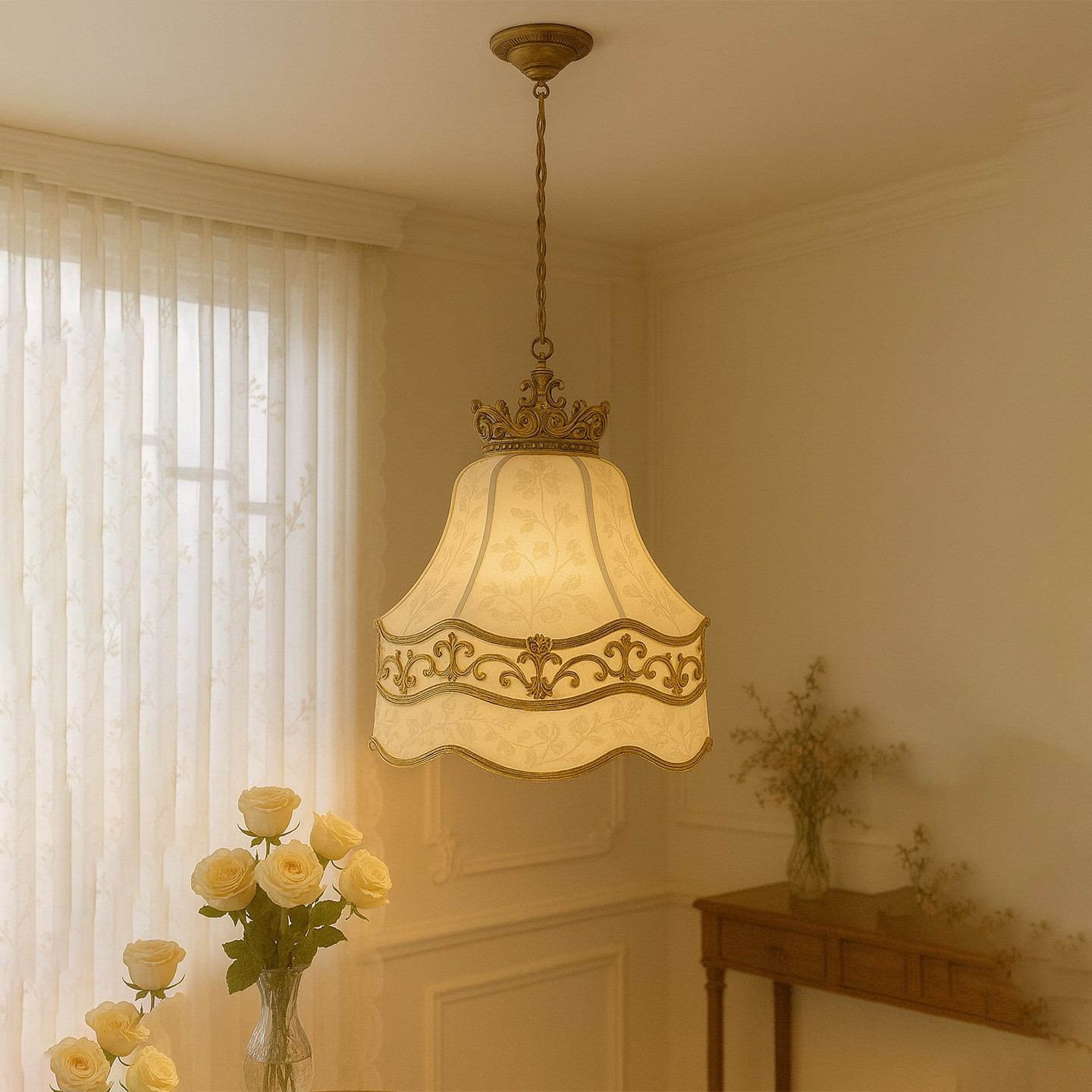 Crown Royal Fabric Pendant Light