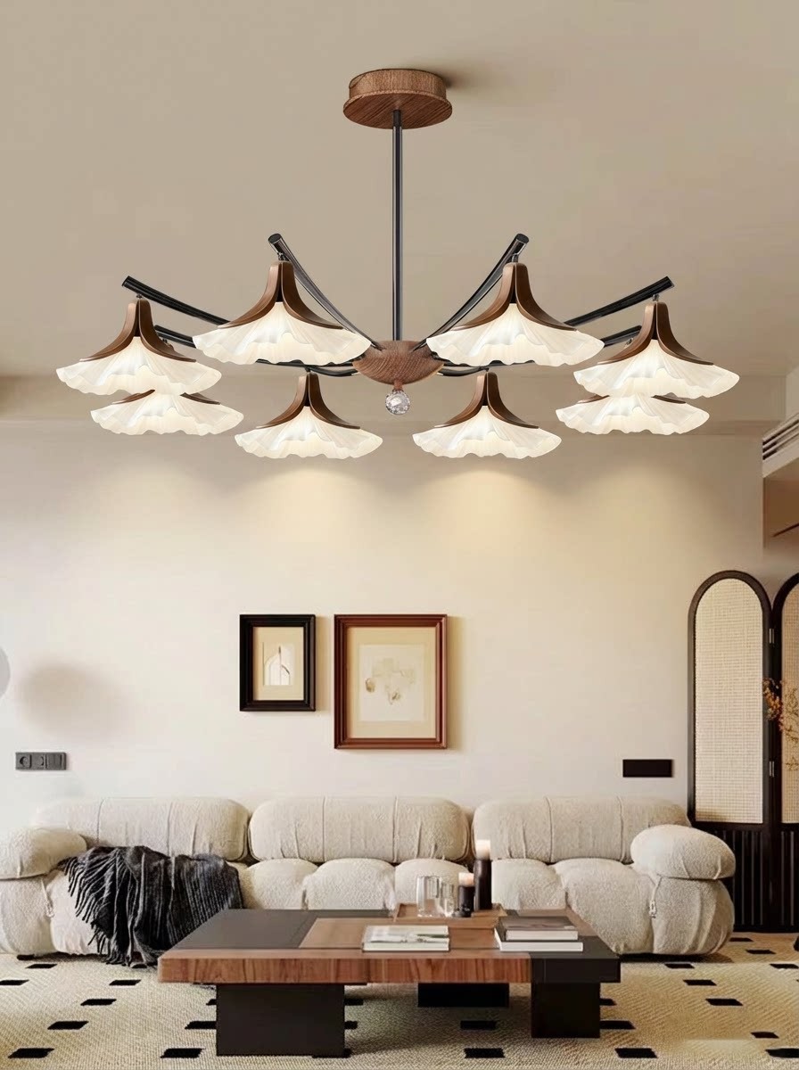 Modern 3D Printed Multi-Arm Ceiling Chandelier
