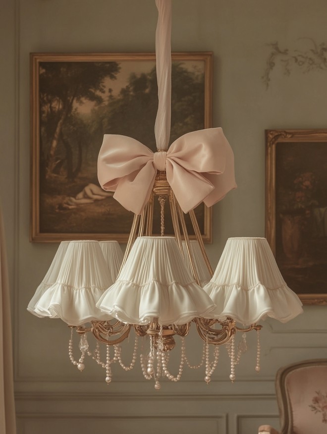Multi-Drop Ginkgo Pendant Light - 3D Printed Floral Design