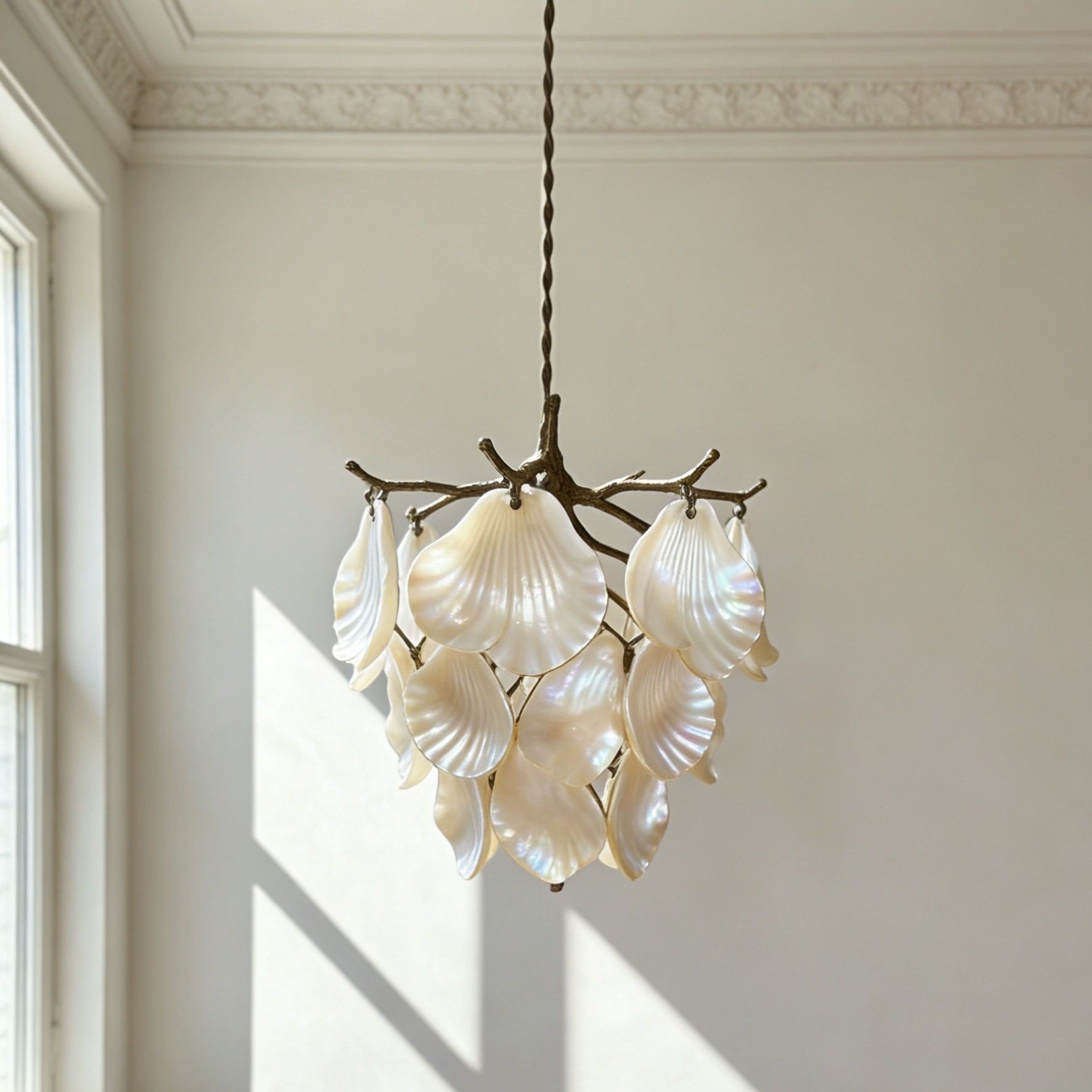 Shell-Inspired 3D Printed Artistic Pendant Light