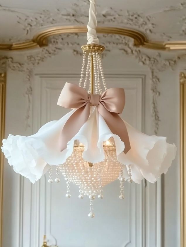 Victorian Petal Chandelier - 3D Printed Fabric Look Light