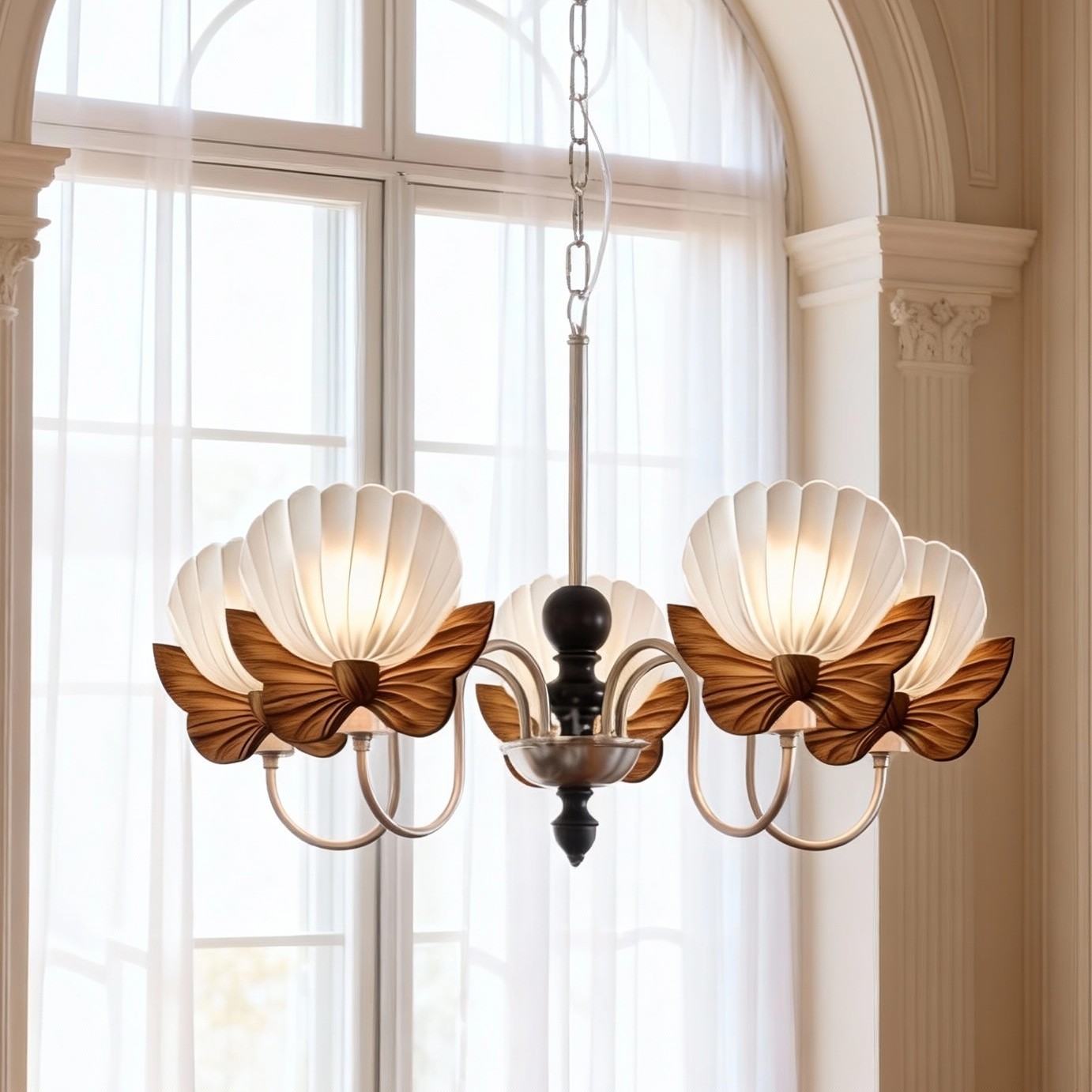 Classic Bow-Tie Shell 3D Printed Chandelier