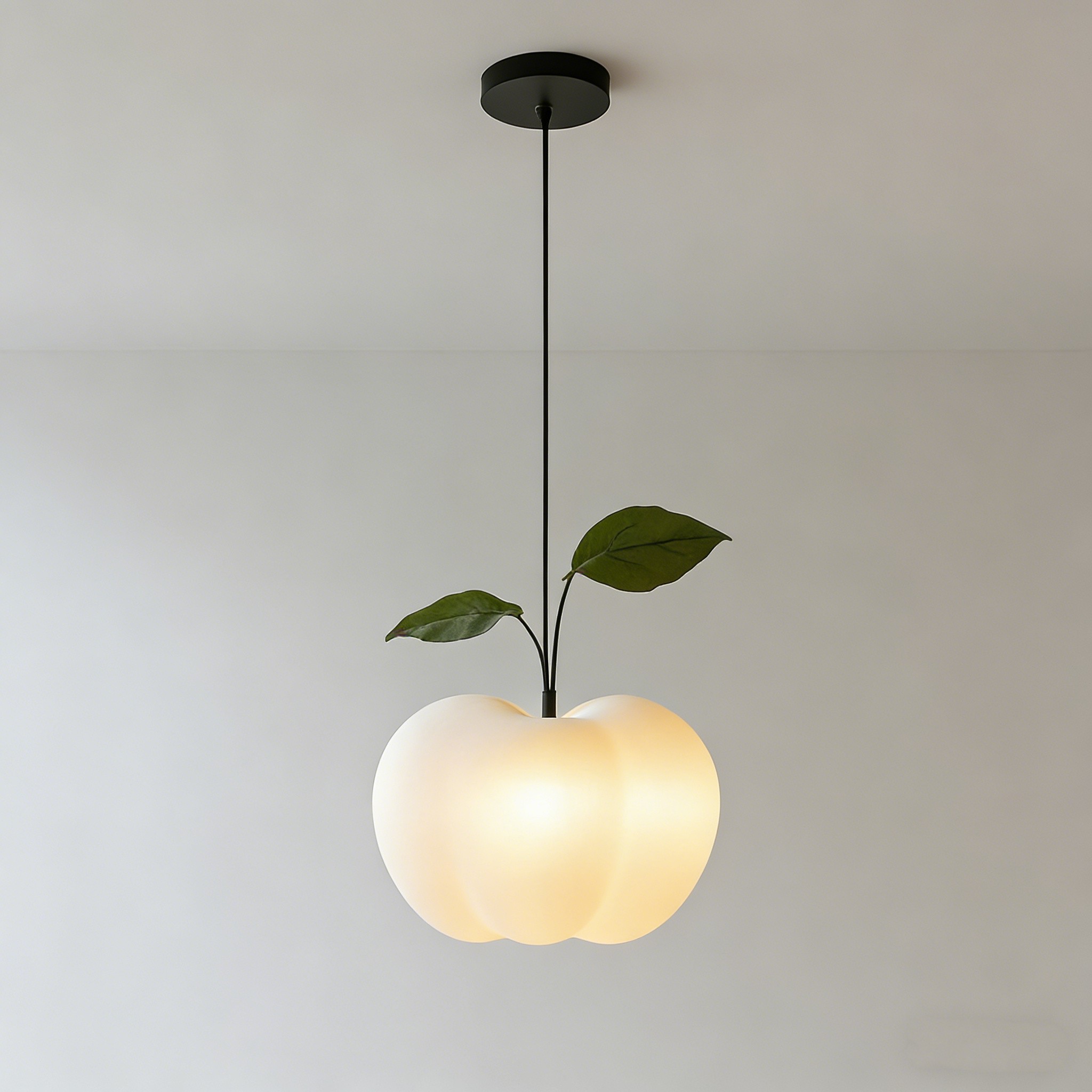 3D Printed Apple Pendant Light - Cute Fruit-Inspired Ceiling Lamp