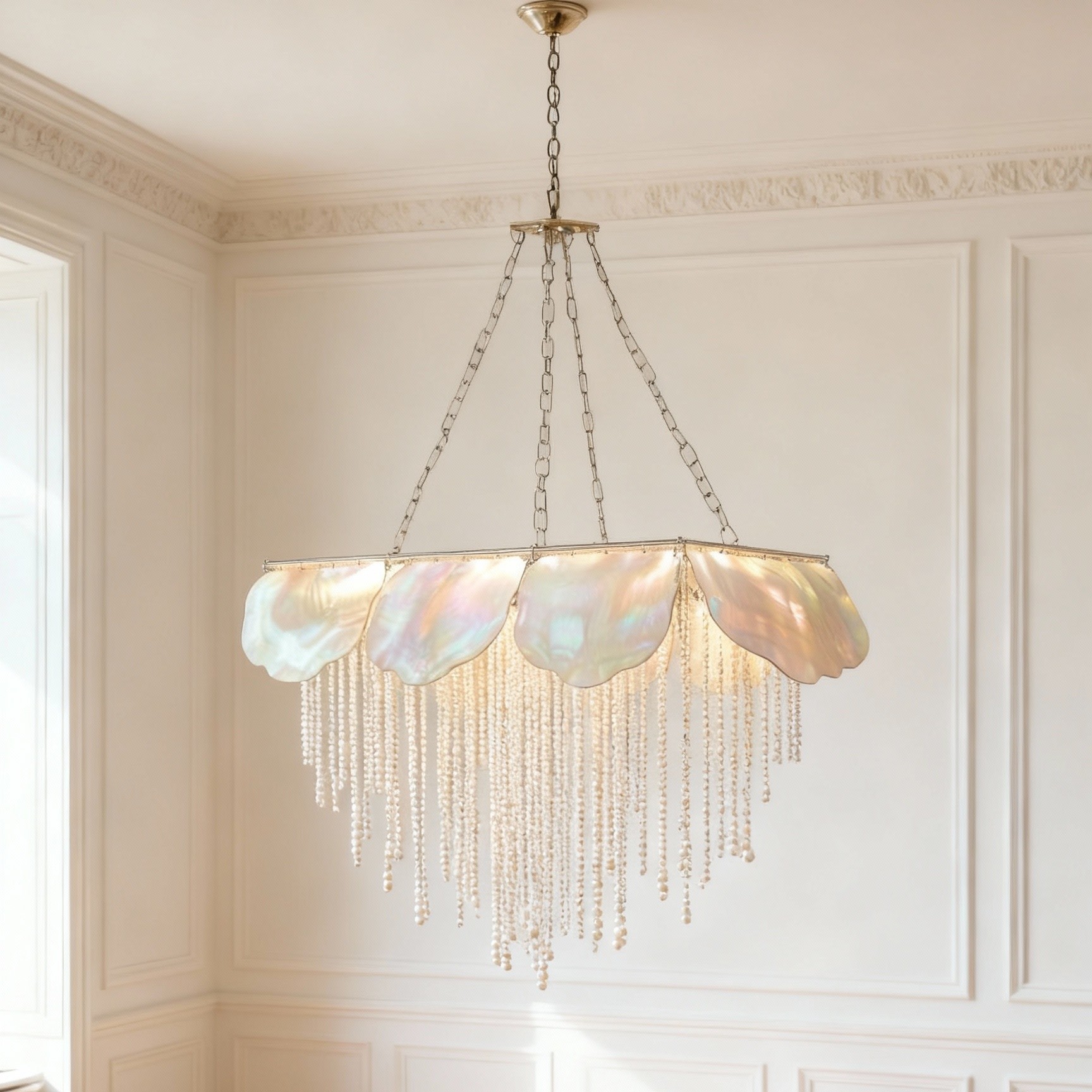 Soft Petal Shaped 3D Printed Pendant Lamp - Warm Glow