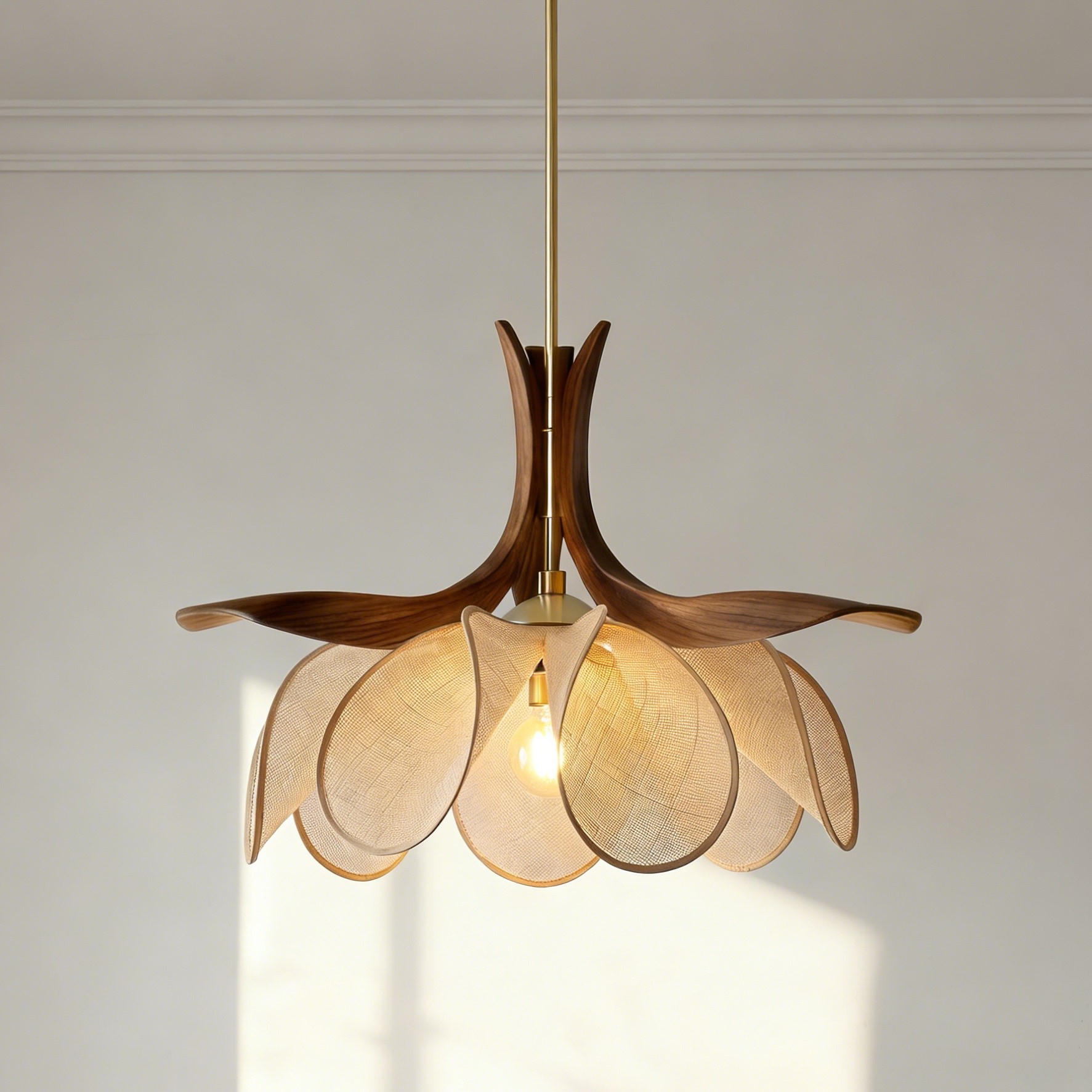Leaf Petal Pendant Light - 3D Printed Natural Elegance
