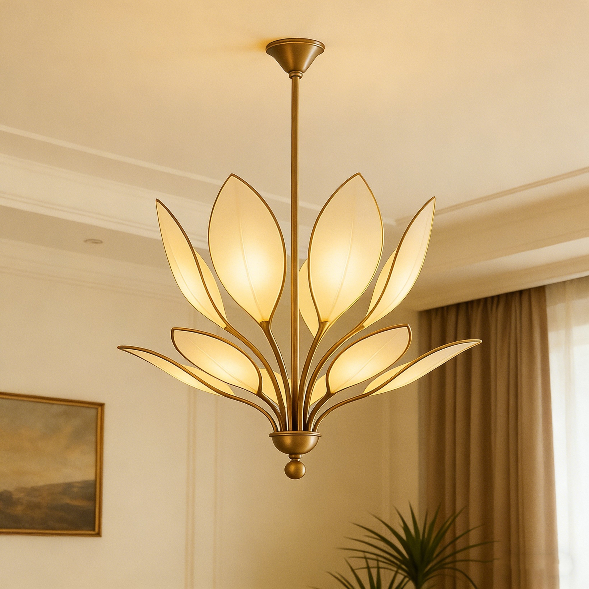 Artistic 3D Printed Pendant Lamp - Onion Bulb Style