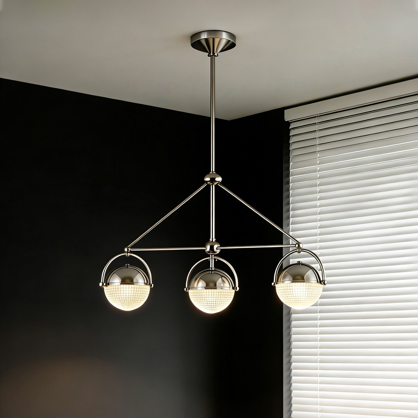 Nature-Themed 3D Printed Pendant Light - Leaf Branch Design