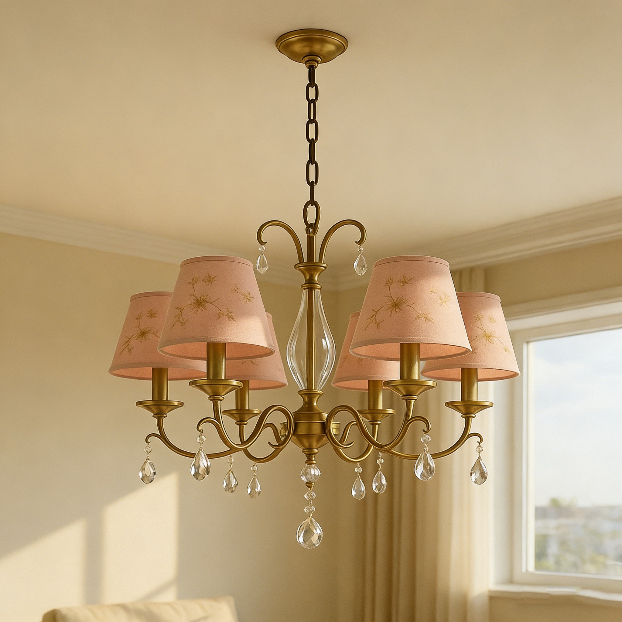 Minimalist Metal Frame Pendant Light - 3D Printed Sphere Shades