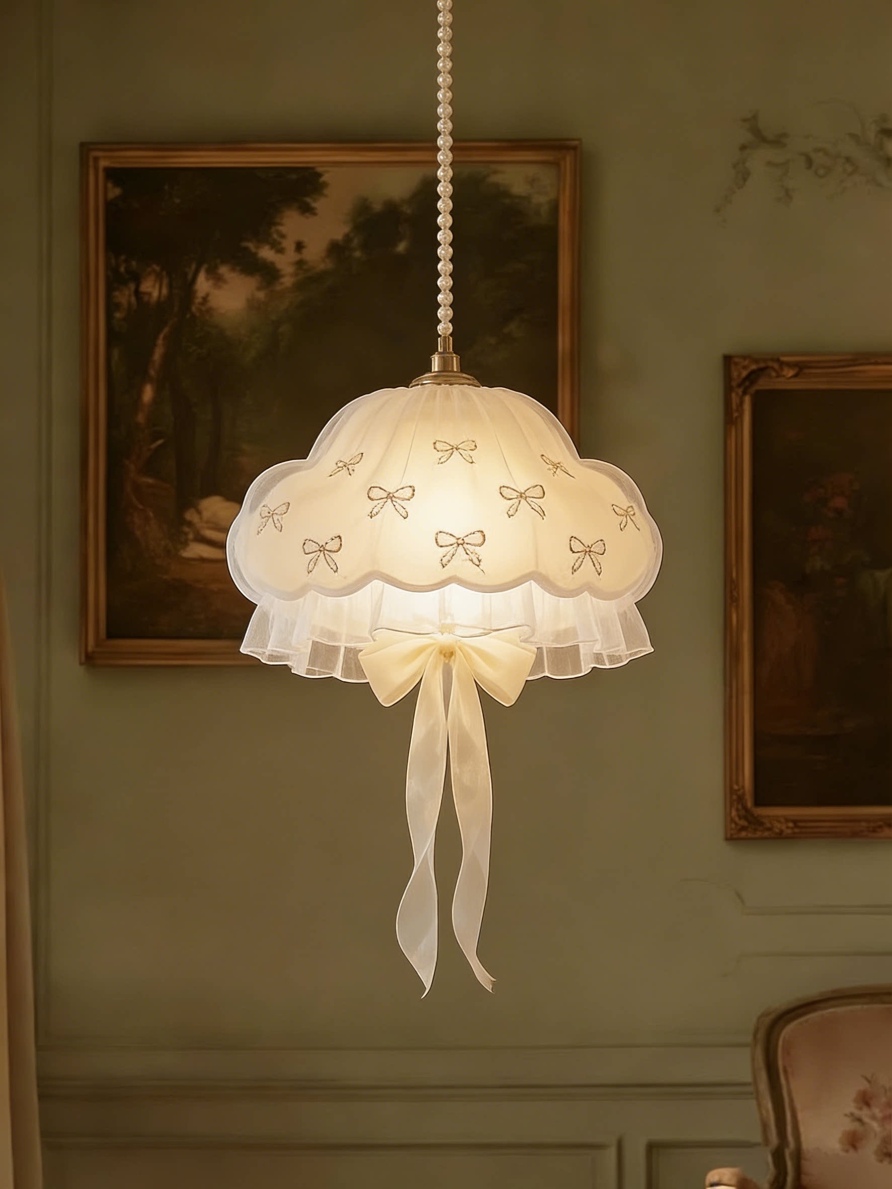 3D Printed Romantic Bow Pendant Light