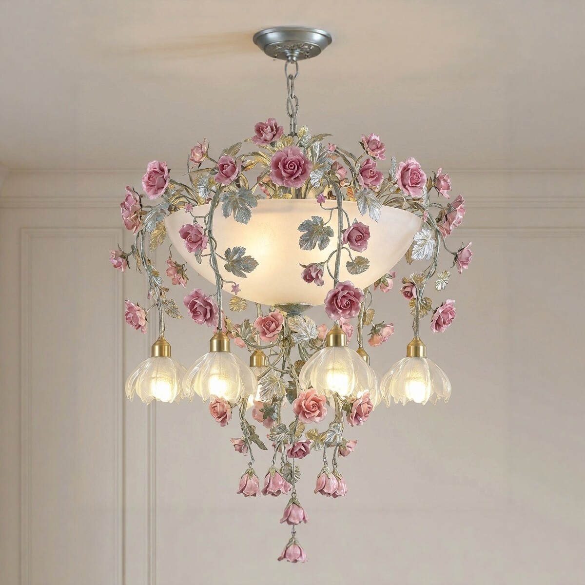 3D Printed Rose Vine Chandelier
