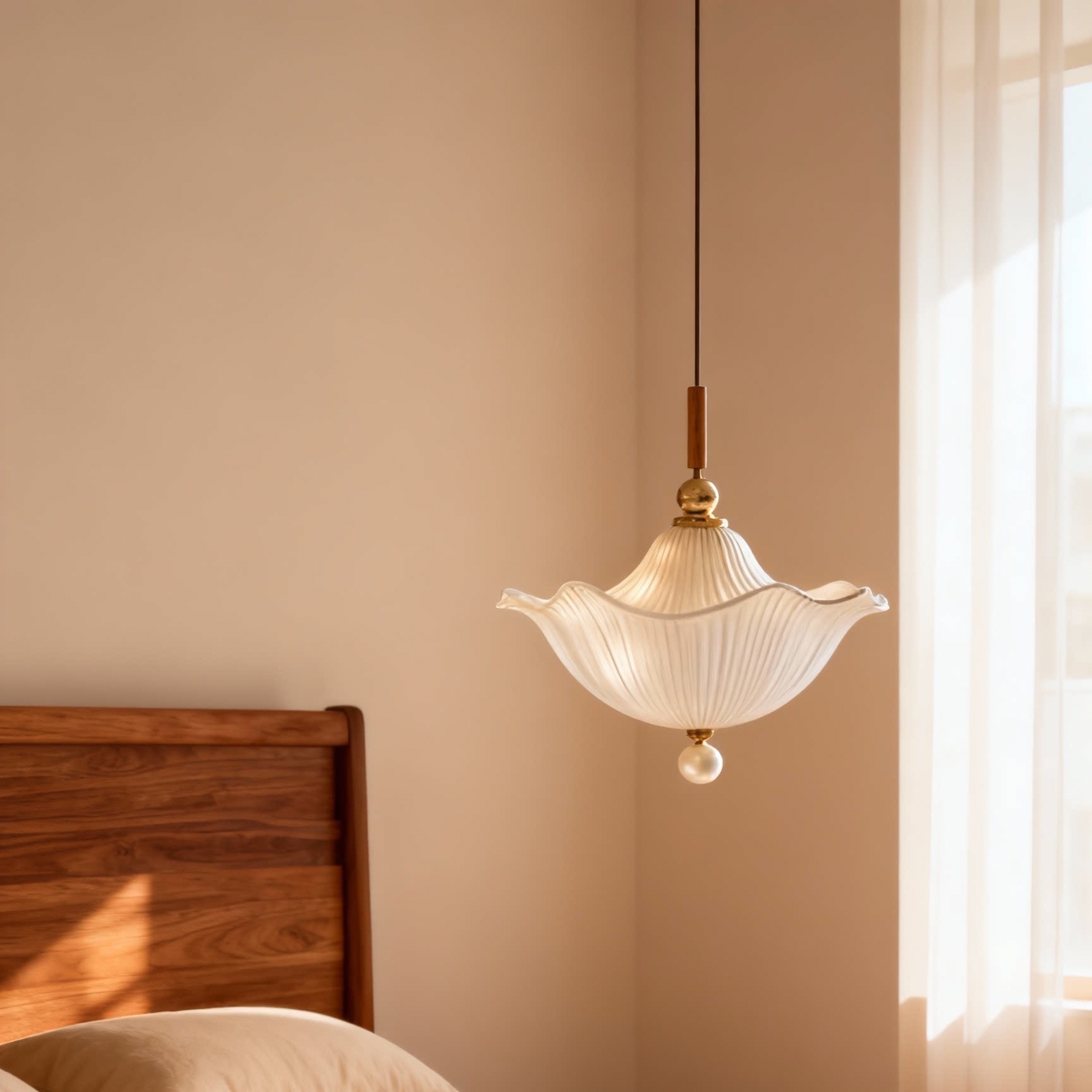 3D Printed Tulip Glass Pendant Light