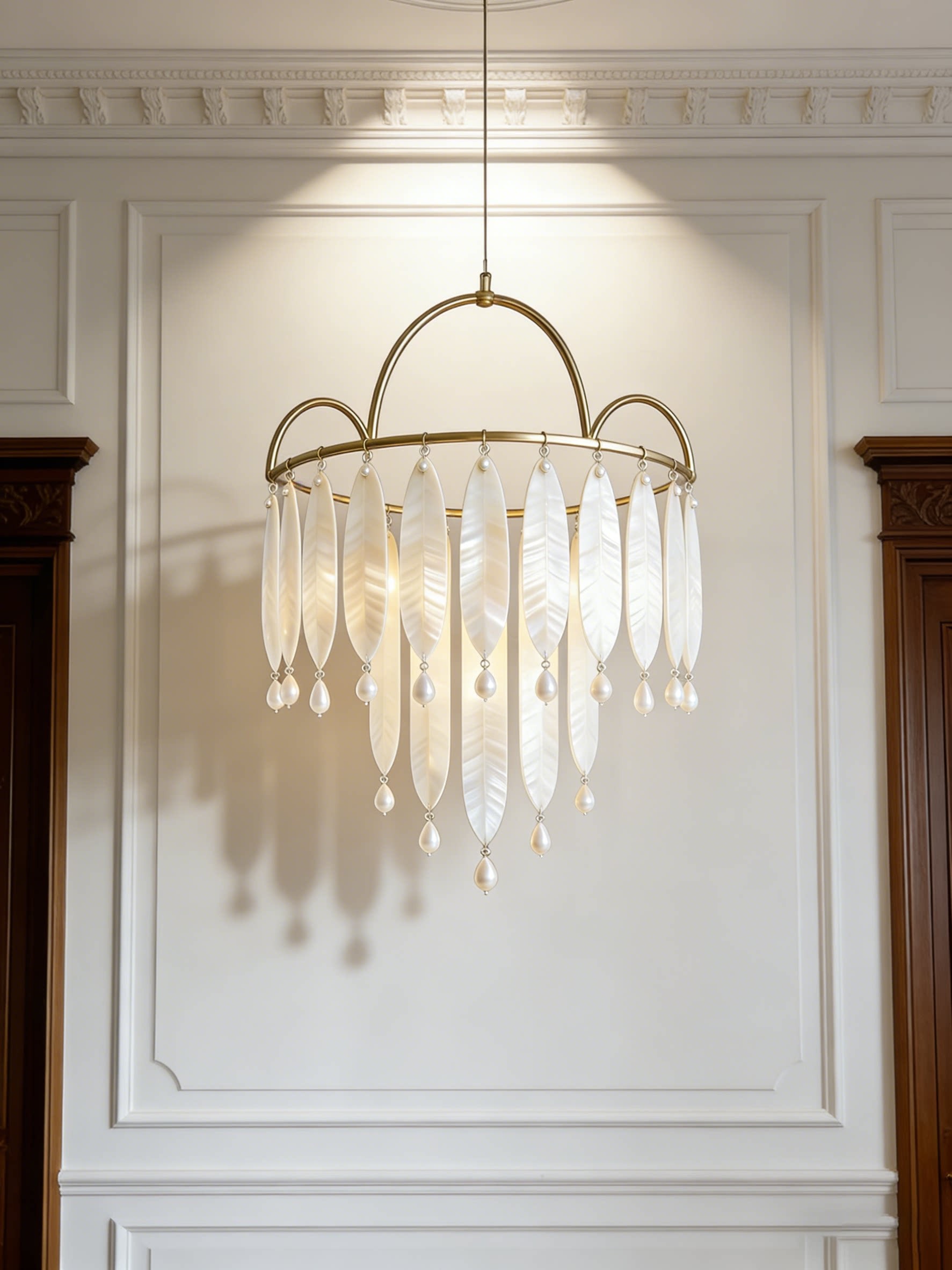 3D Printed Feather Drop Chandelier