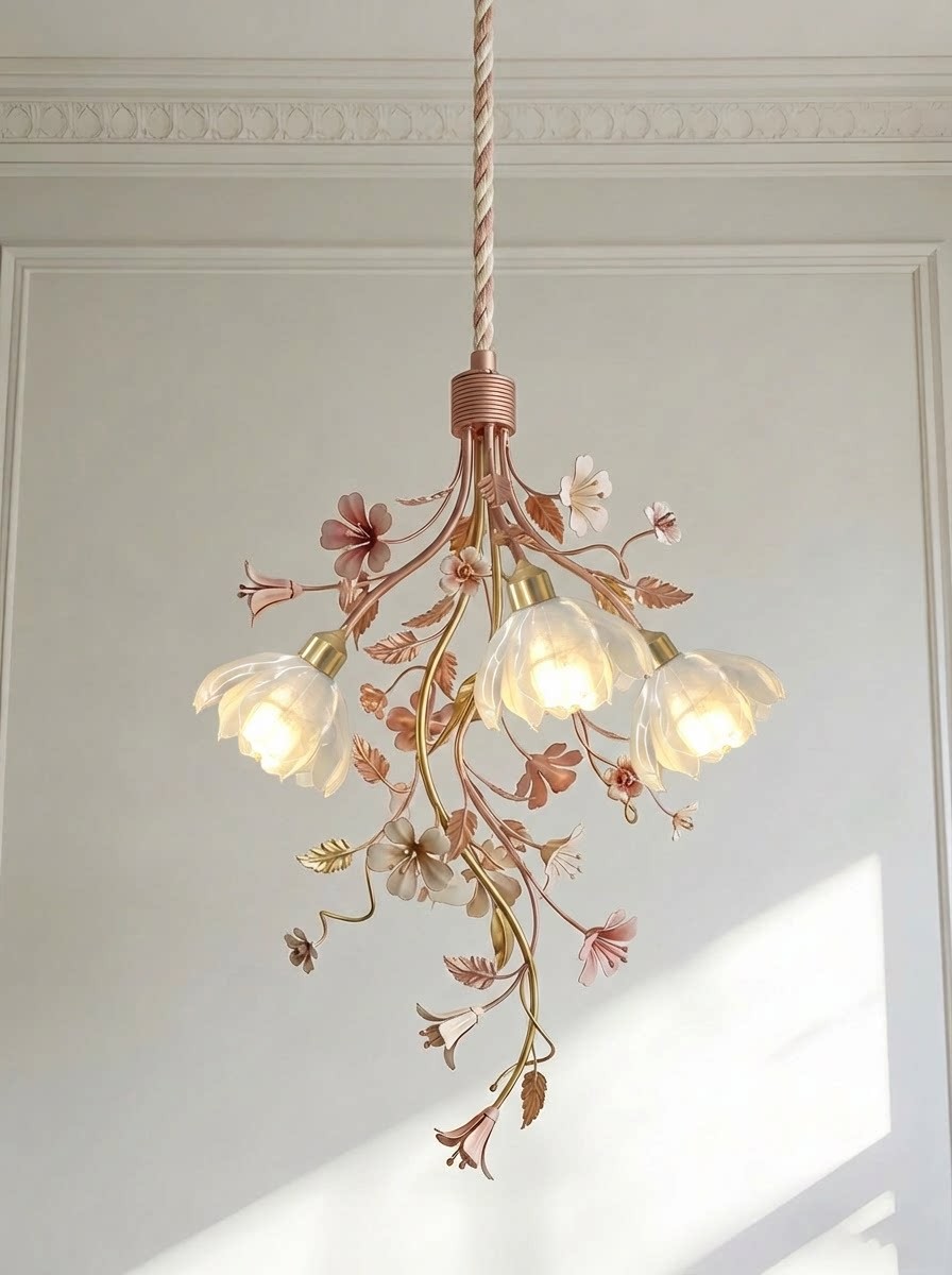 3D Printed Bohemian Flower Pendant Light