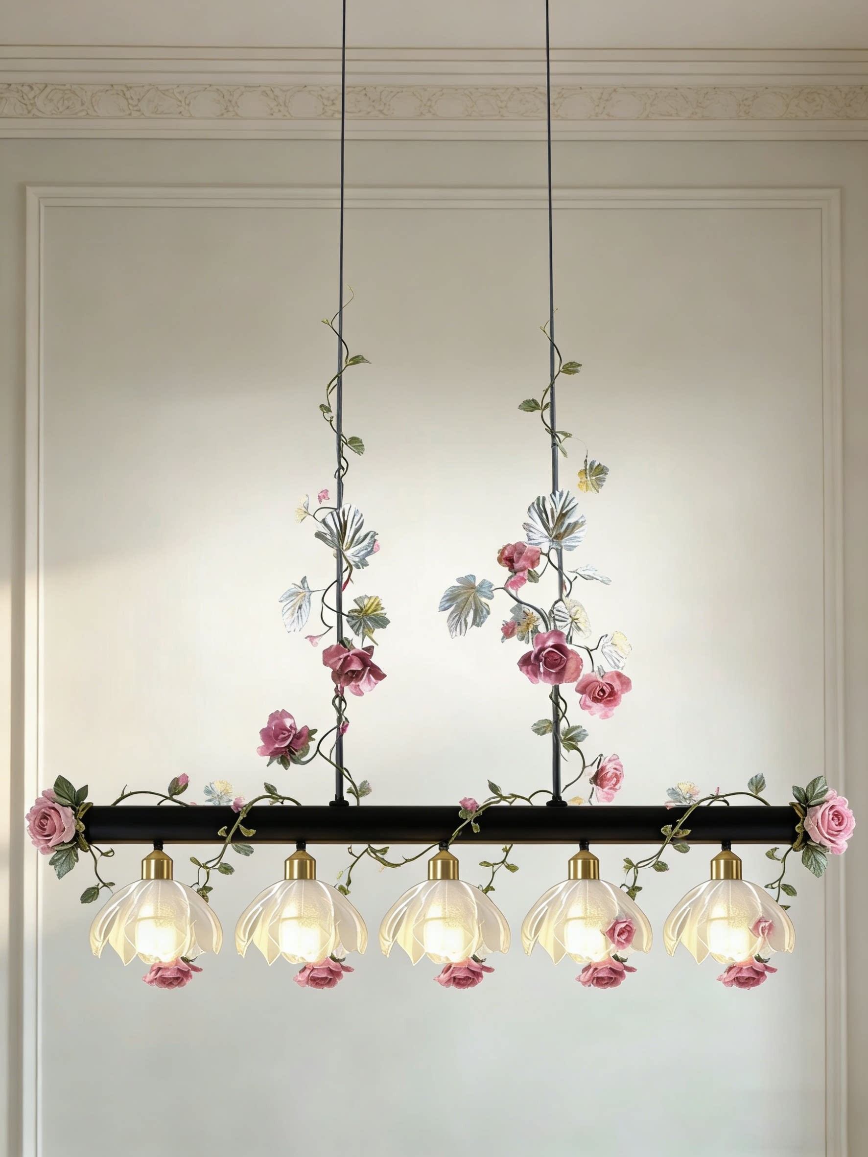 Botanical 3D Printed Floral Pendant Light
