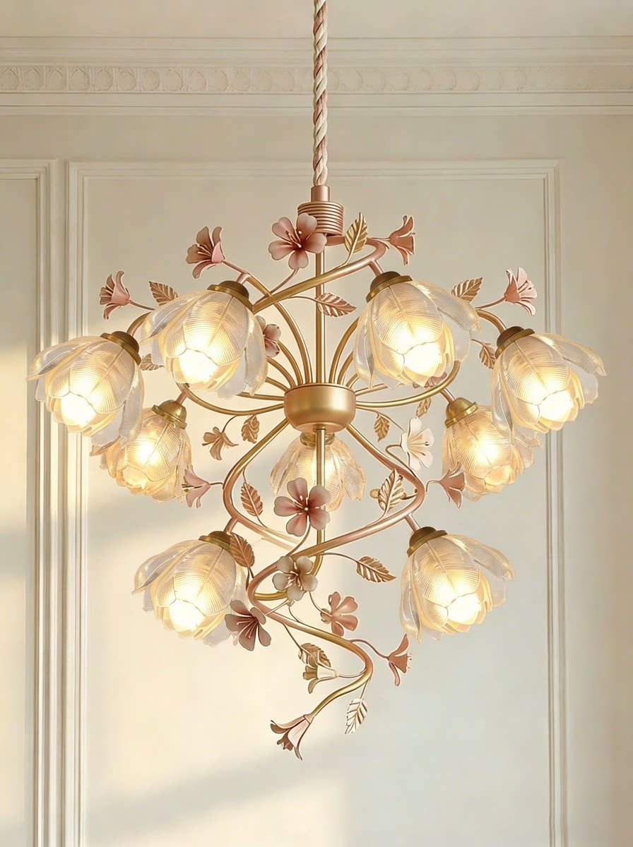 Blossom Cluster 3D Printed Floral Chandelier