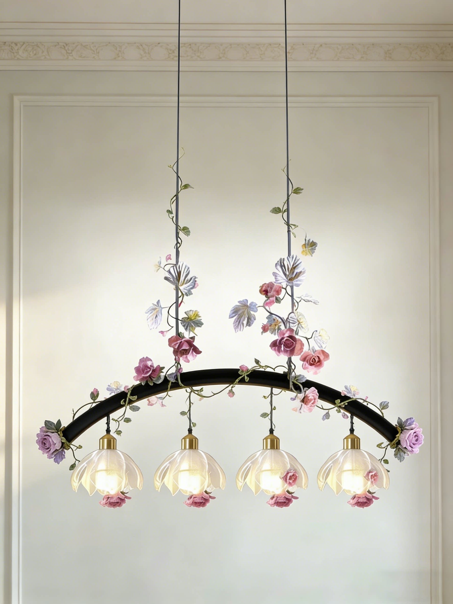 3D Printed Petal Cluster Pendant Light