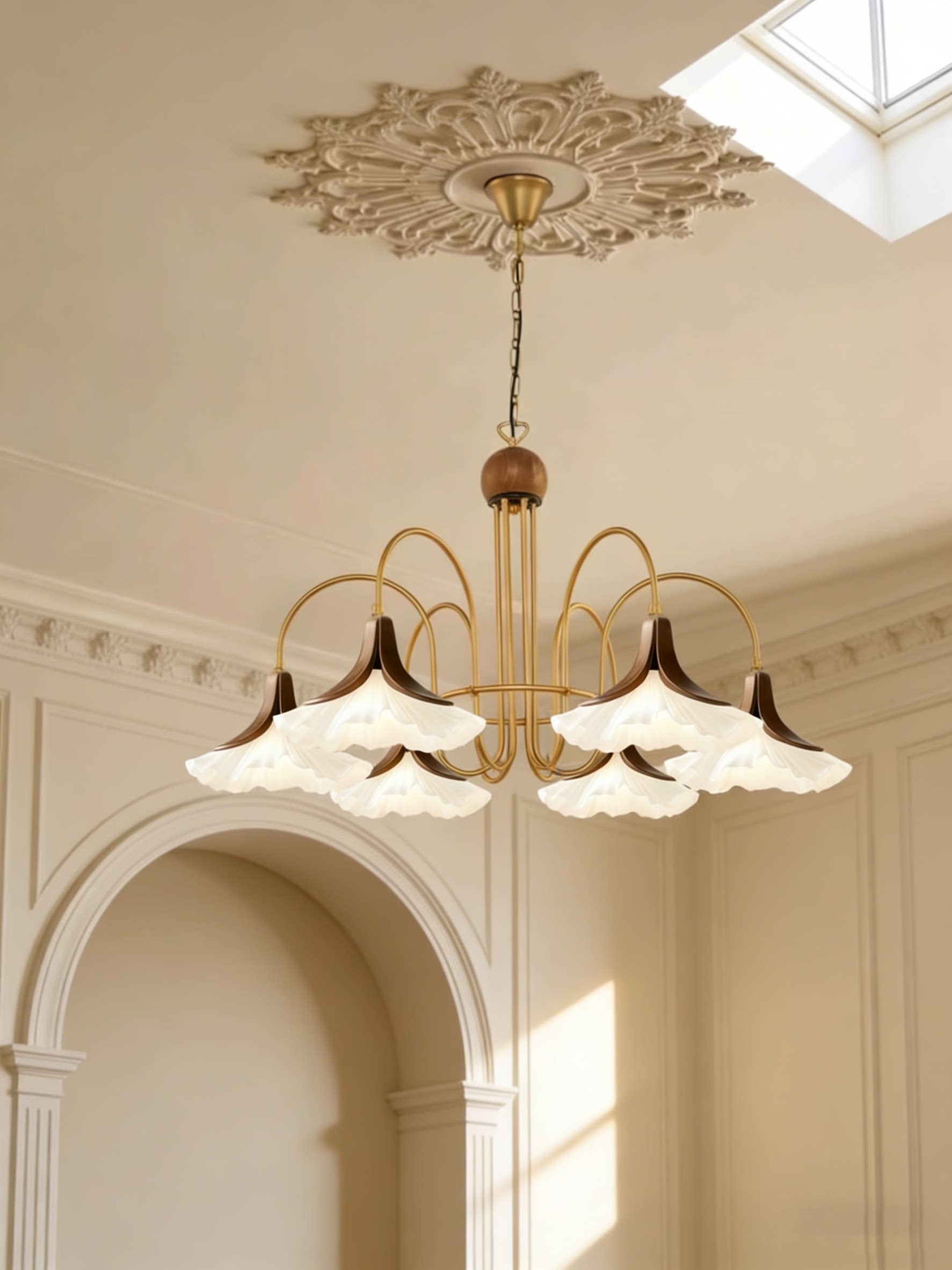 3D Printed Wave Shell Pendant Light