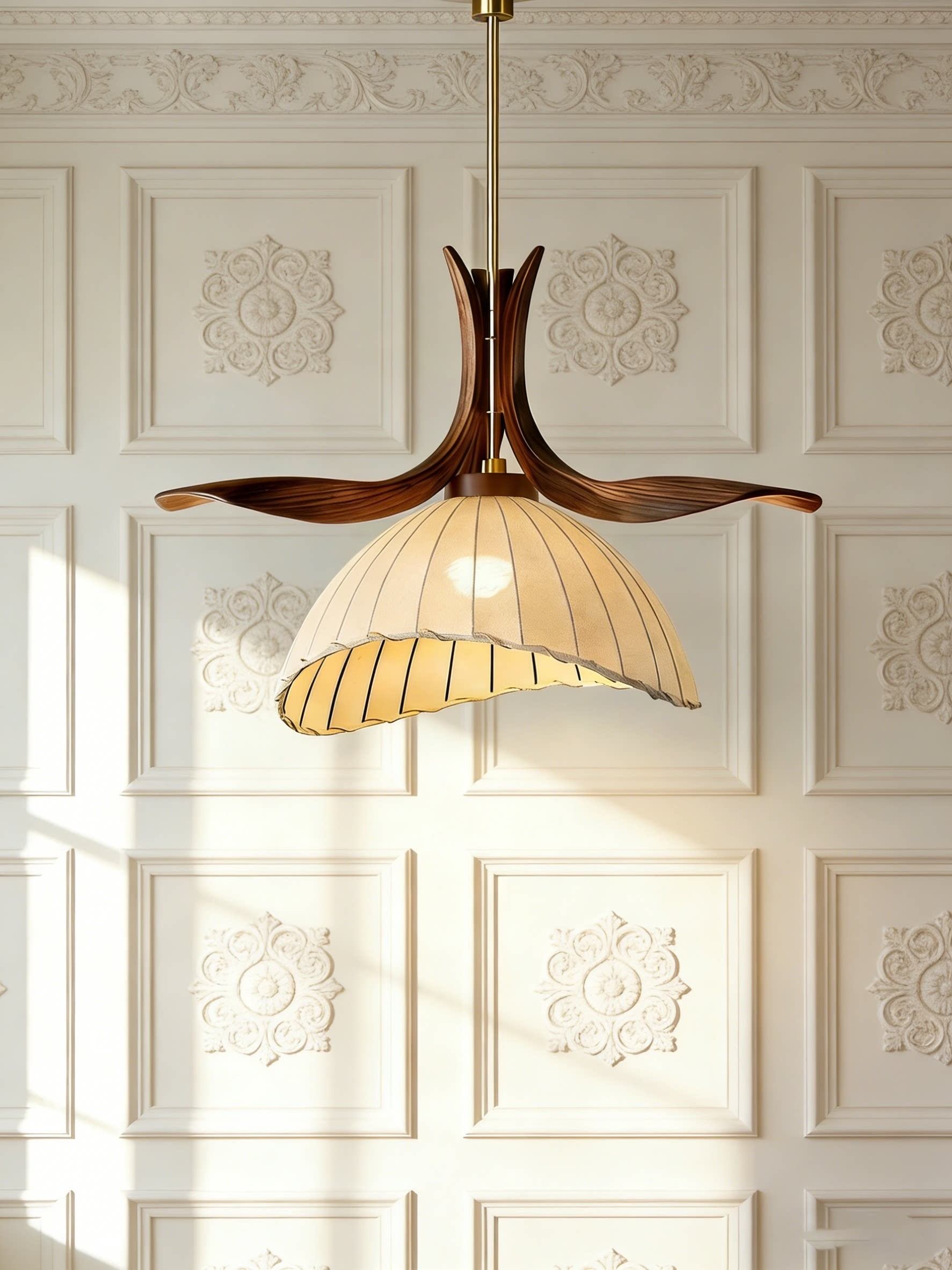 3D Printed Vintage Fabric Style Pendant Lamp