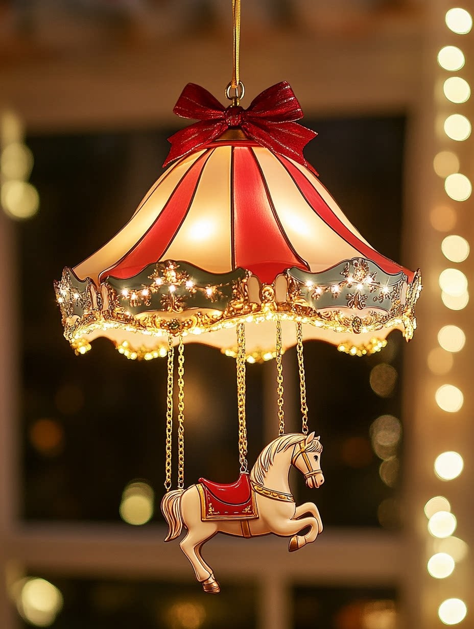 3D Printed Carousel Style Pendant Lamp