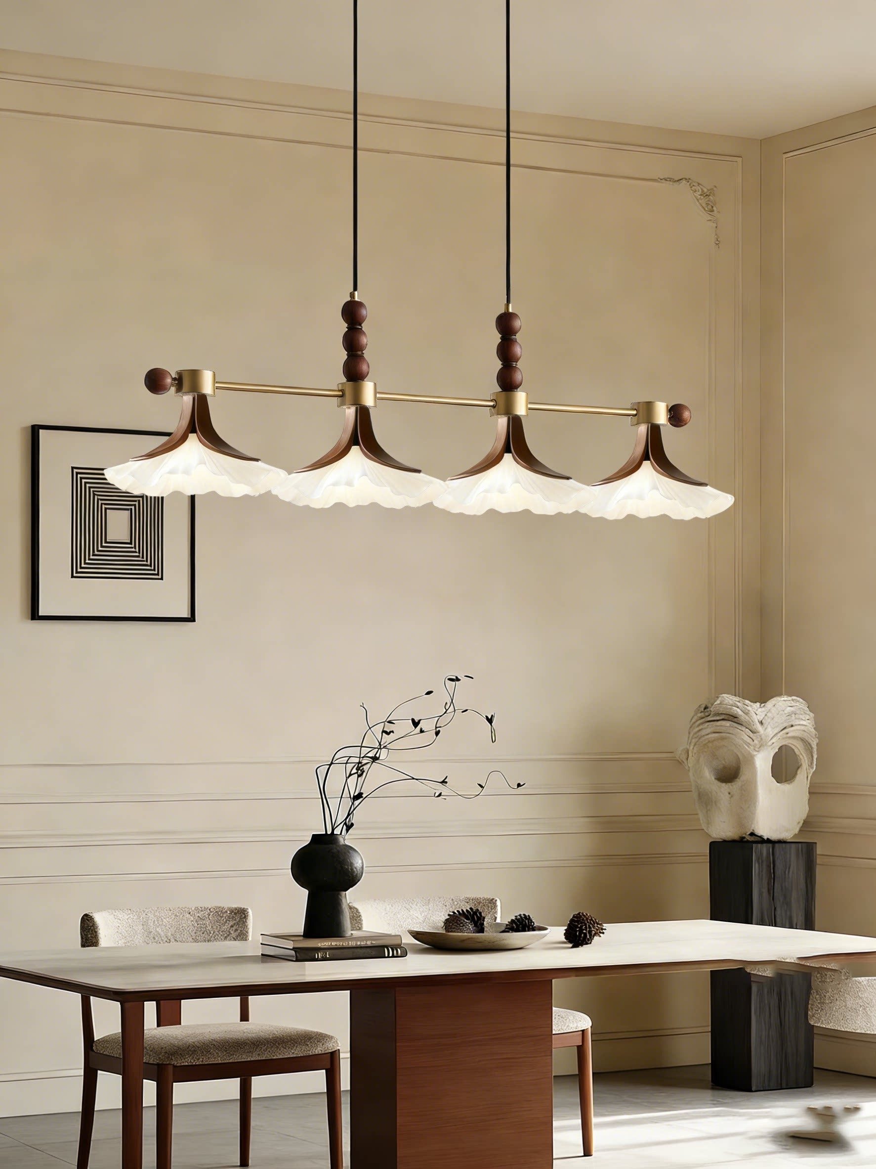 3D Printed Linear Dining Pendant Light Modern Bar Lamp