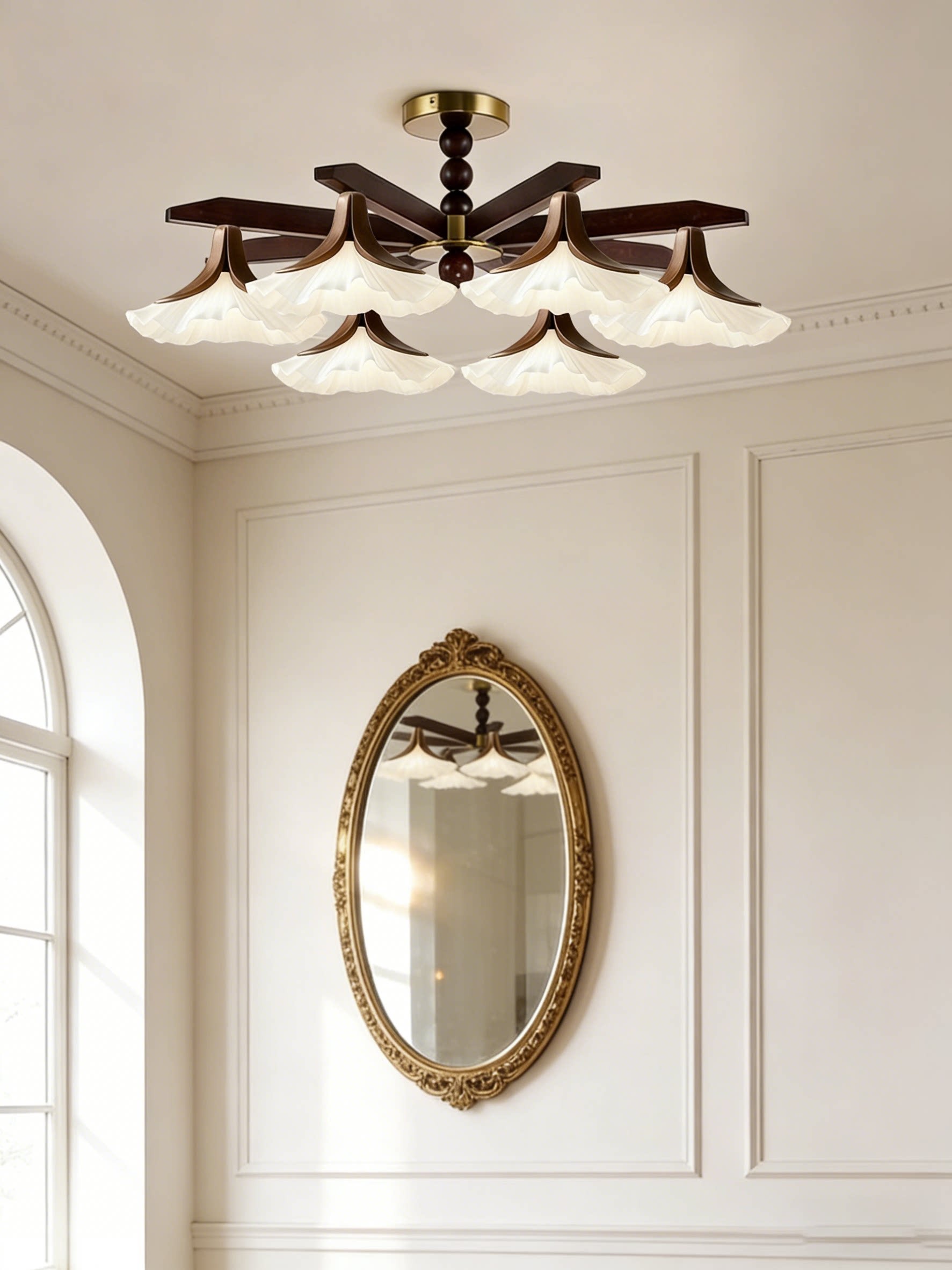 3D Printed Modern Ceiling Chandelier Multi-Shade Lamp