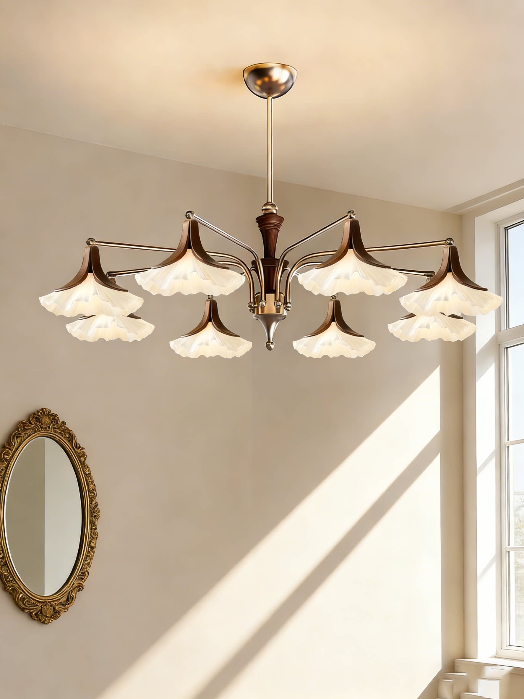 3D Printed Retro Multi-Light Chandelier Classic Ceiling Lamp
