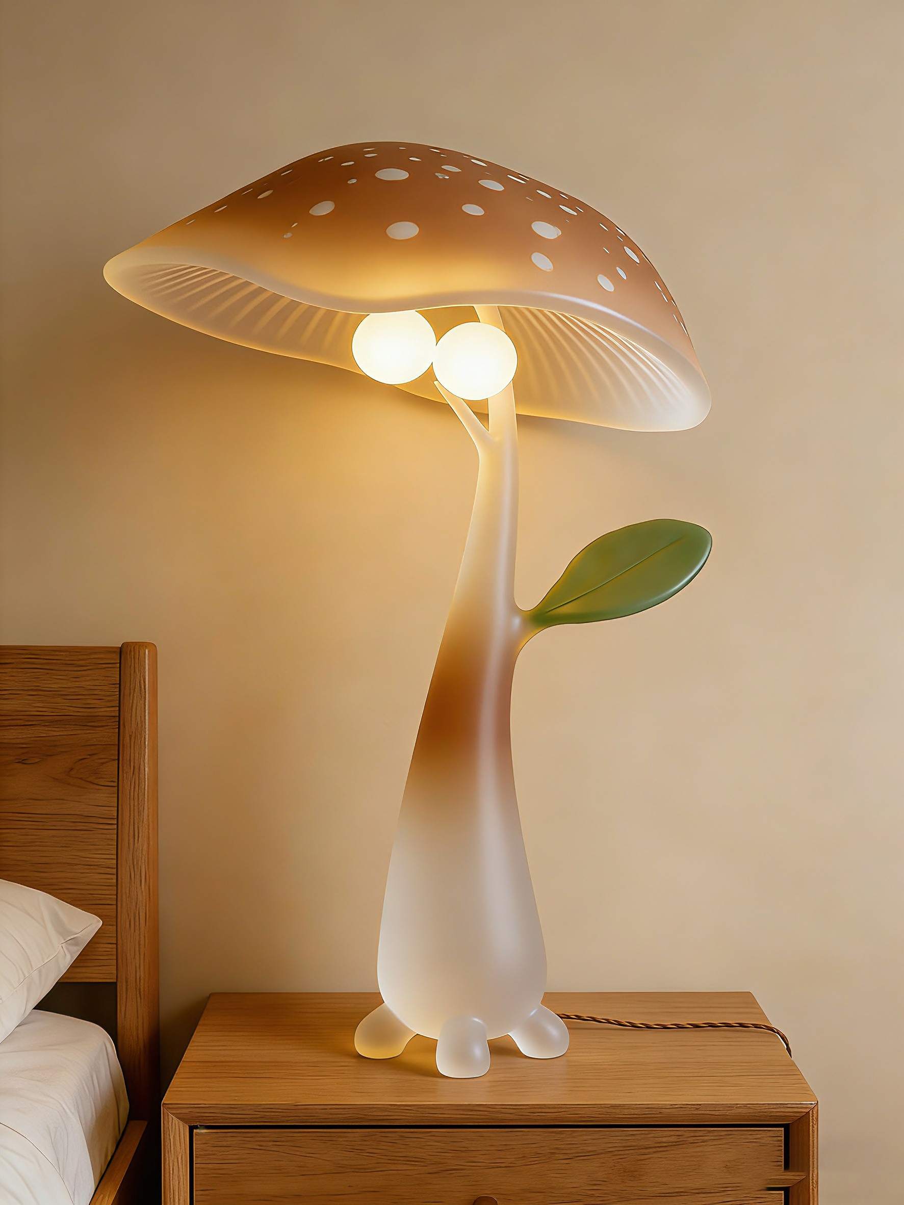 Mushroom Fantasy 3D Printed Table Lamp – Whimsical Night Light