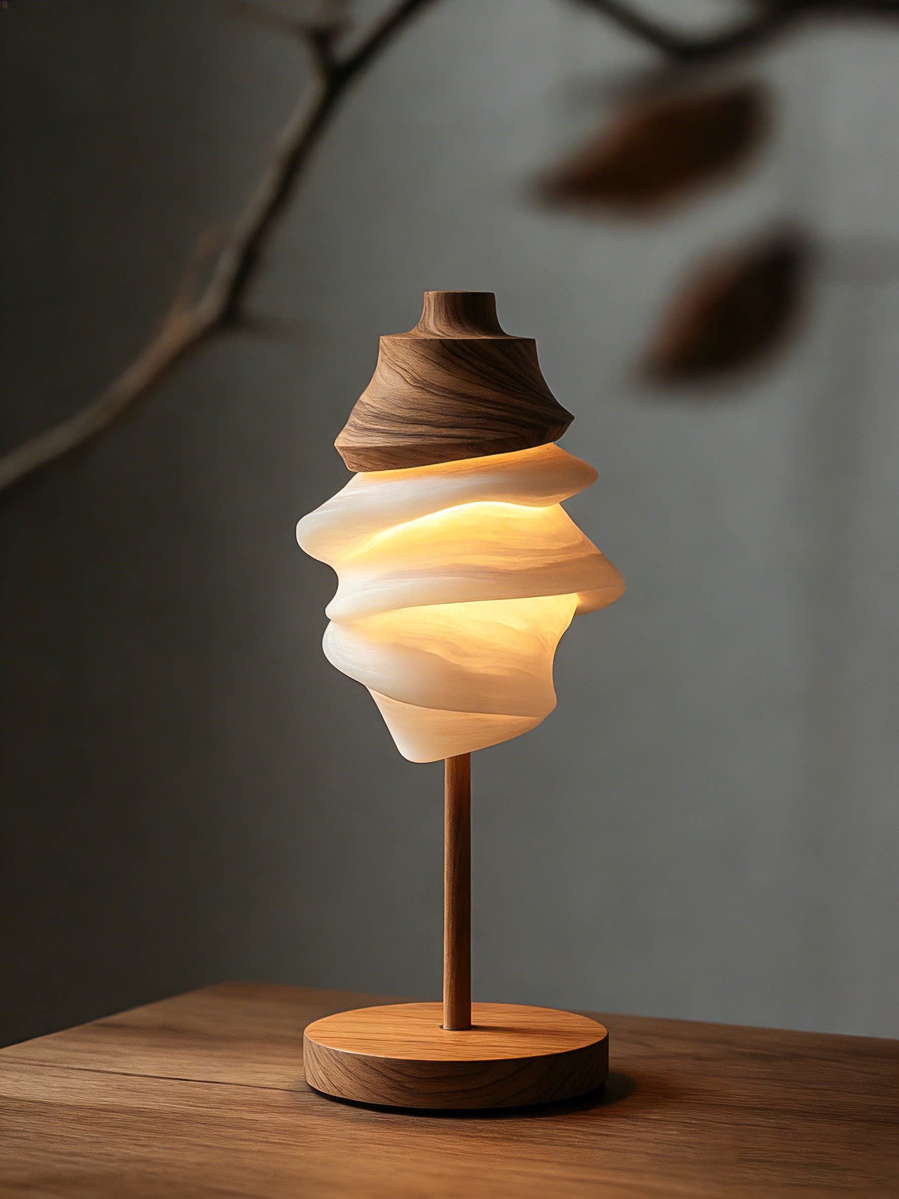 3D Printed Floral Table Lamp Elegant Pink Blossom