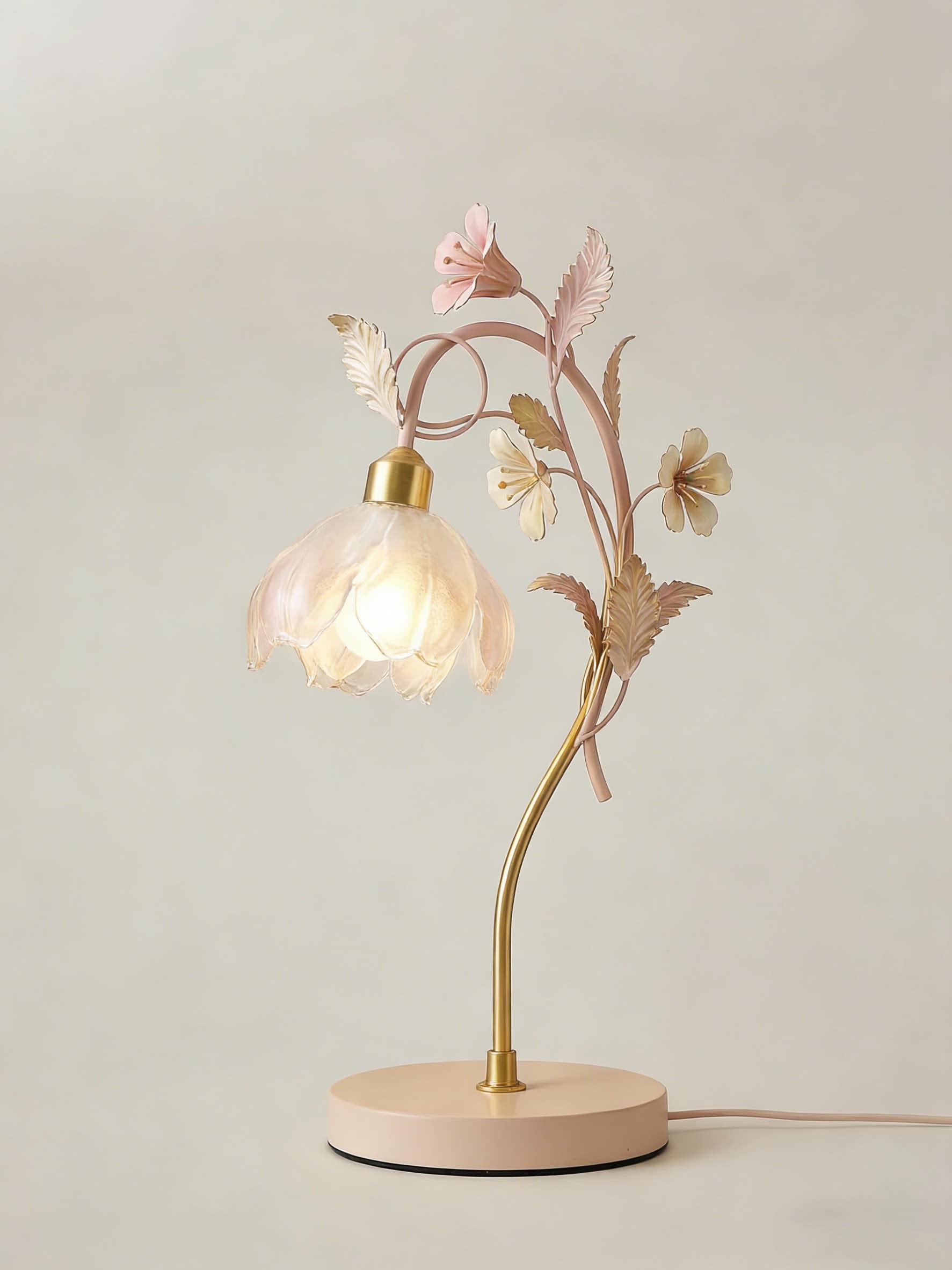 3D Printed Spiral Wood Table Lamp Modern Minimalist