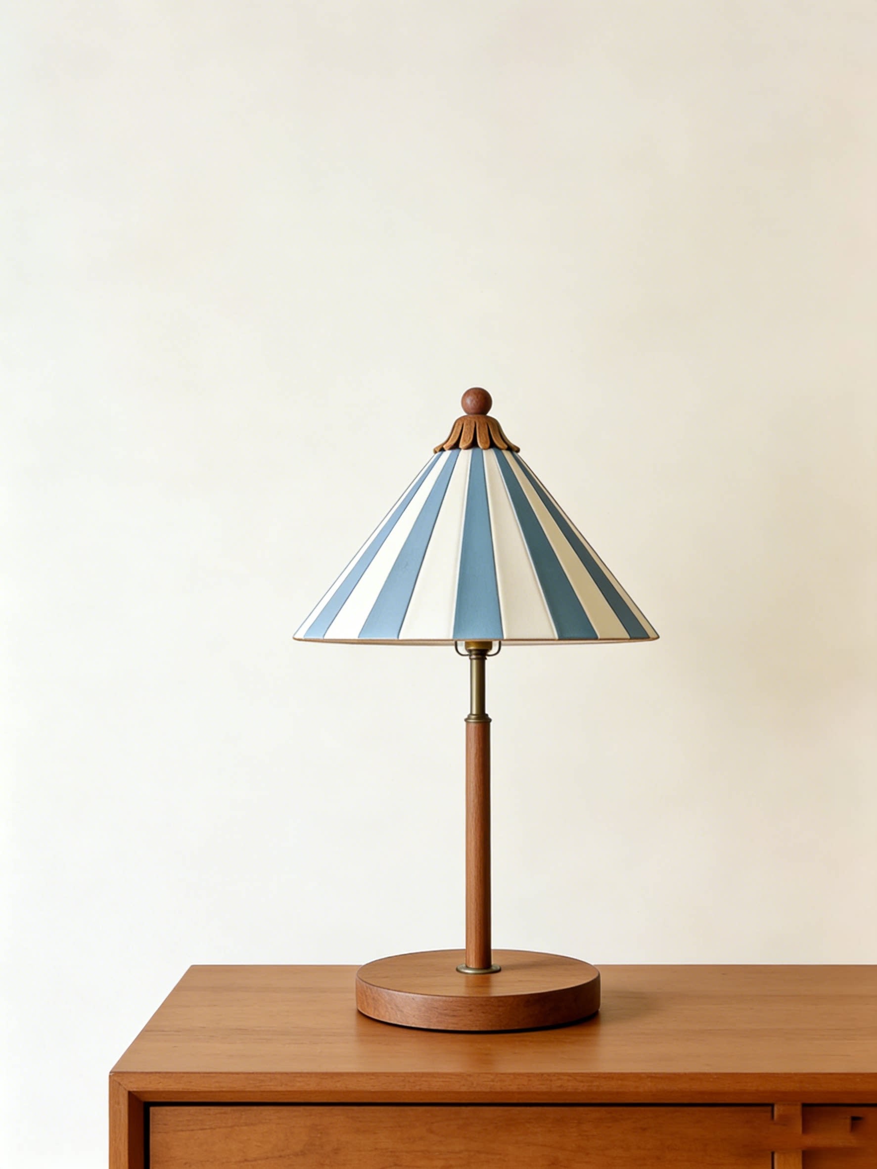 3D Printed Vintage Striped Table Lamp Nordic Style Light