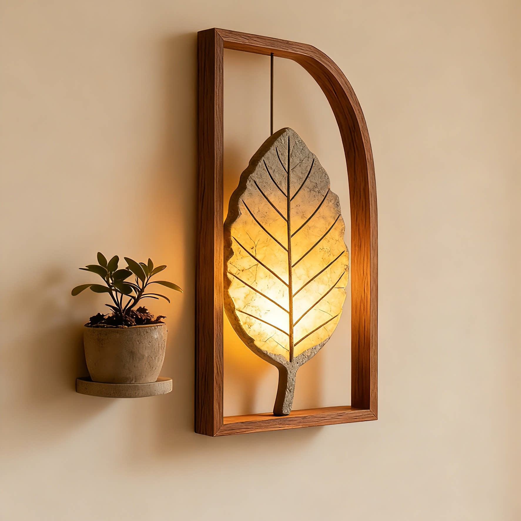 Leaf Wall Lamp - Nature-Inspired Zen Light Art