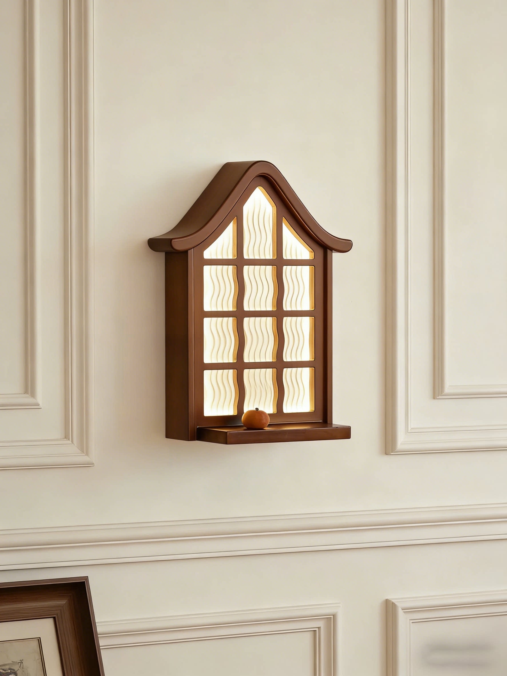 3D Printed Window Frame Wall Lamp – Arched Style