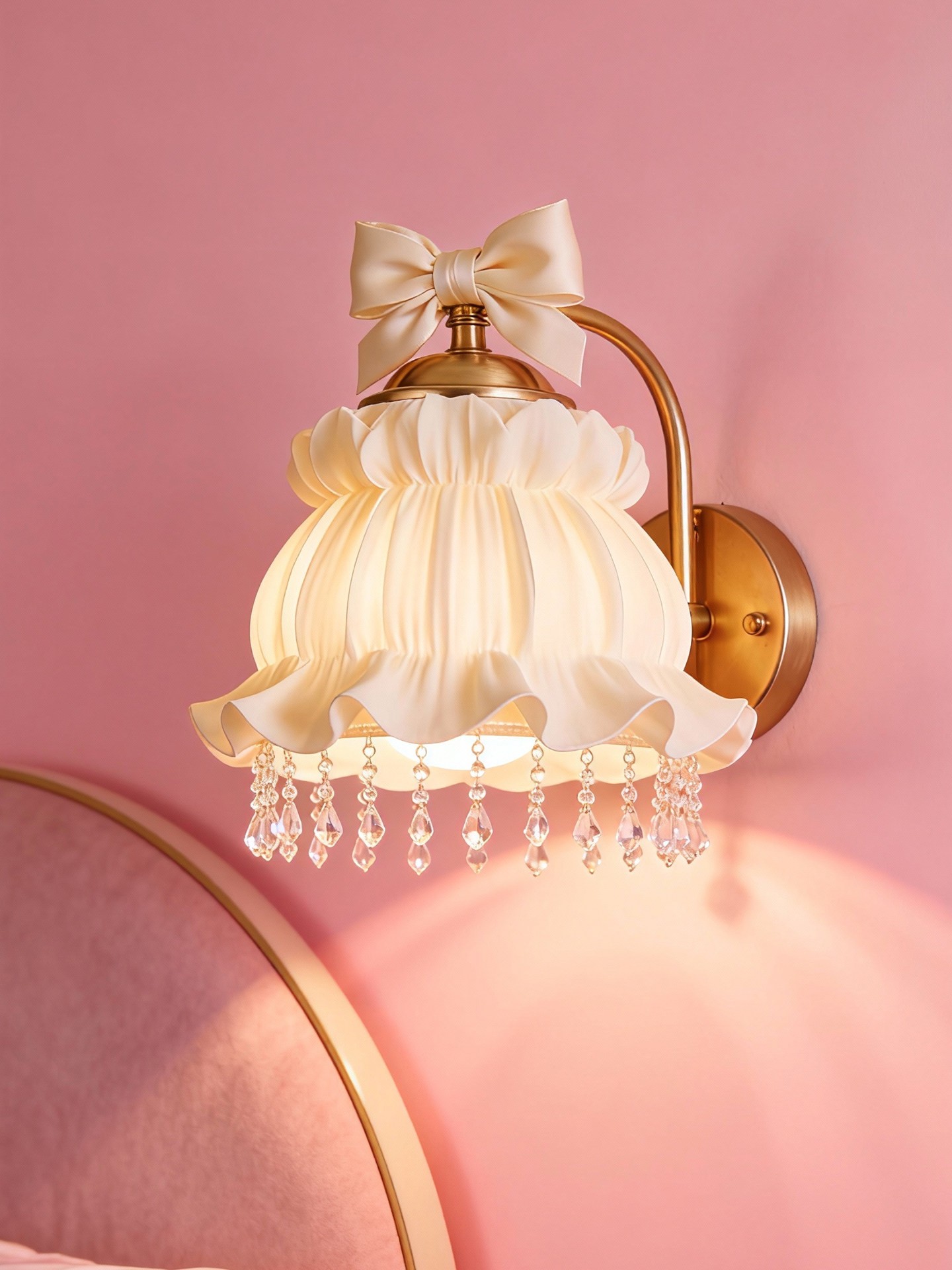 Princess Bow Crystal Wall Lamp - 3D Printed