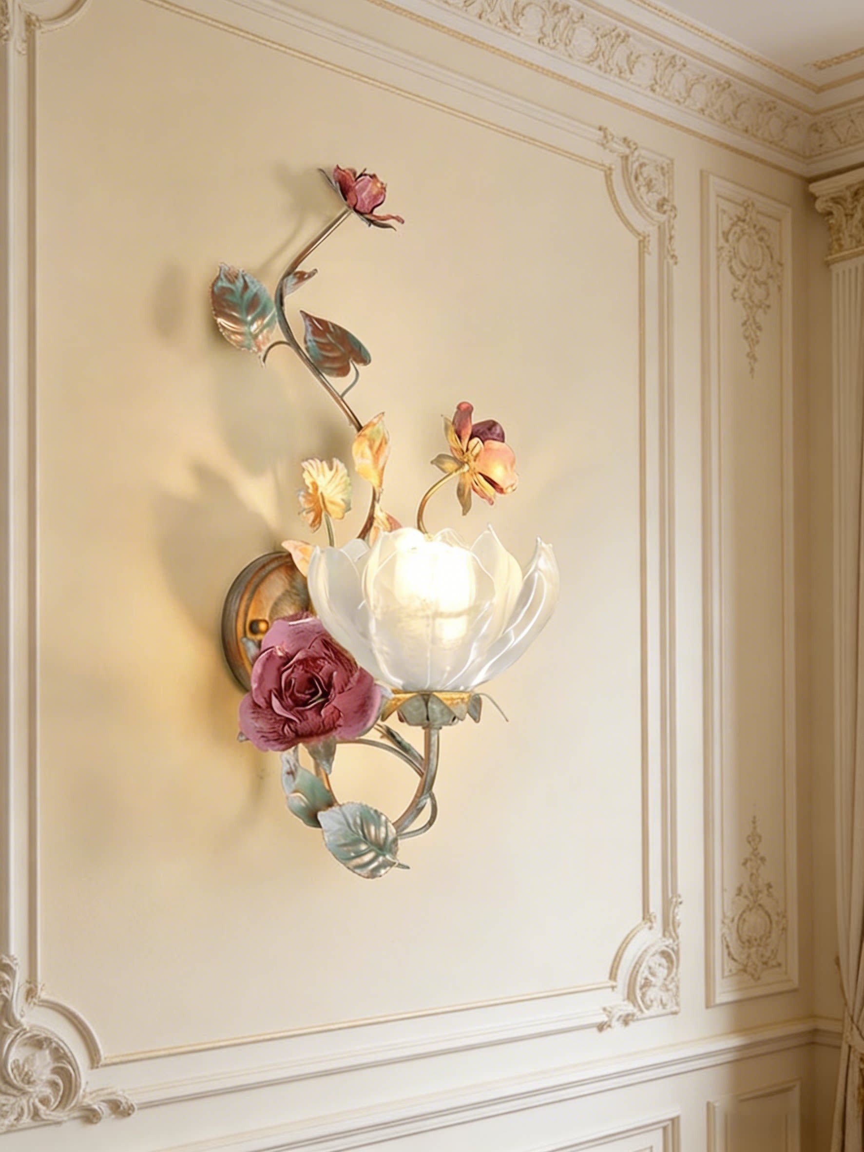 Botanical Bloom 3D Printed Wall Lamp